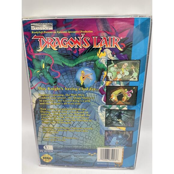 Dragon's Lair (Sega CD, 1994) Complete CIB Tested Working - CLEAN! - Picture 3 of 8